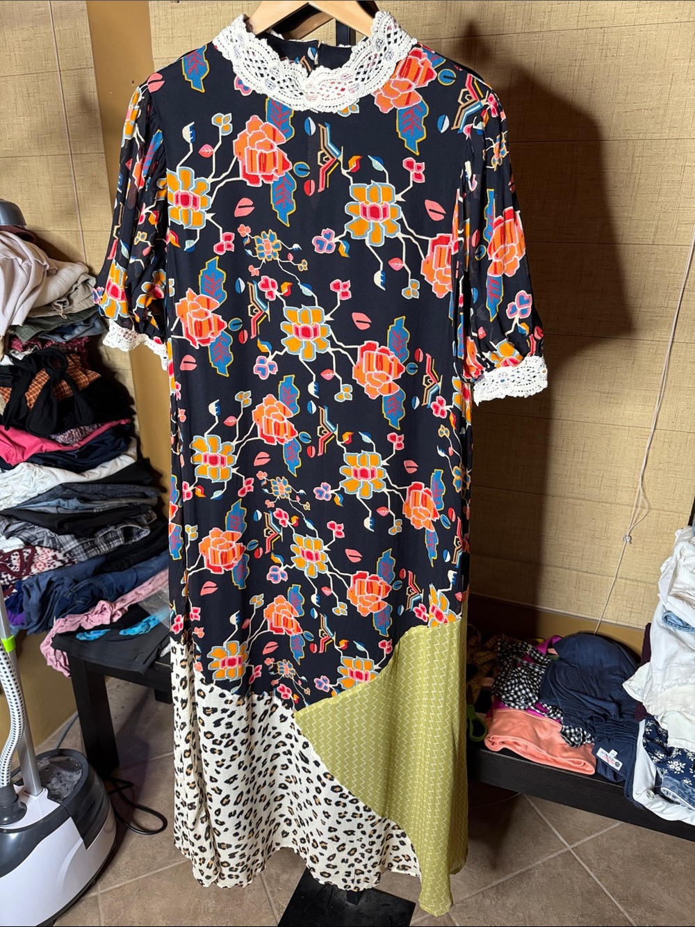 NWOT Verb by Pallavi Singhee Anthropologie Soniya Patchwork Maxi Dress Sz Large - Picture 7 of 13